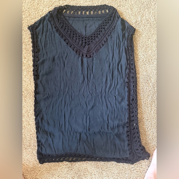 Cupshe Blue Crochet Trim Swim Coverup - Picture 2 of 4